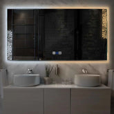 Specchio LED Rettangolare | Pulsanti touch | Funzione anti-appannamento | Temperatura di colore regolabile - Reyze Serie Good Vibes Modello 4